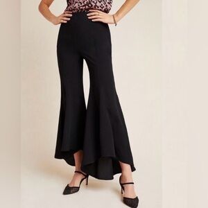 ANTHROPOLOGIE Zinnia Trouser - Size 12 - Wide Leg Flowy Flounce Flare
